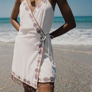 NWT Zara Short Embroidered Dress